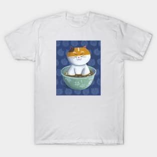 Mochi the Cat Chillin in Miso Soup T-Shirt